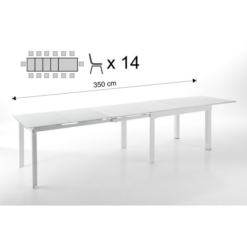 Tavolo Allungabile Long - White L128 H16 P90 Cm