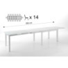 Tavolo Allungabile Long - White L128 H16 P90 Cm