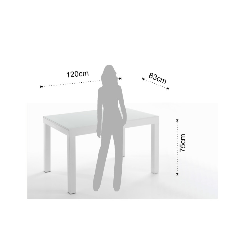 Tavolo Allungabile Long - White L128 H16 P90 Cm