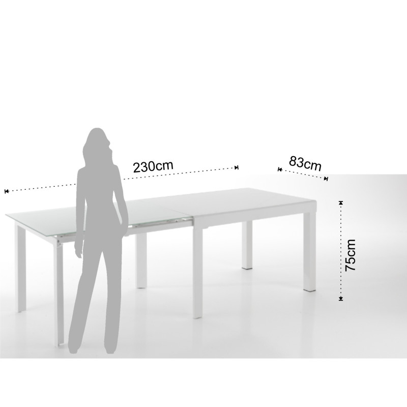 Tavolo Allungabile Long - White L128 H16 P90 Cm