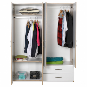 Zoom Armadio TPGR422023 bianco 4 ante e 2 cassetti 120x170x40