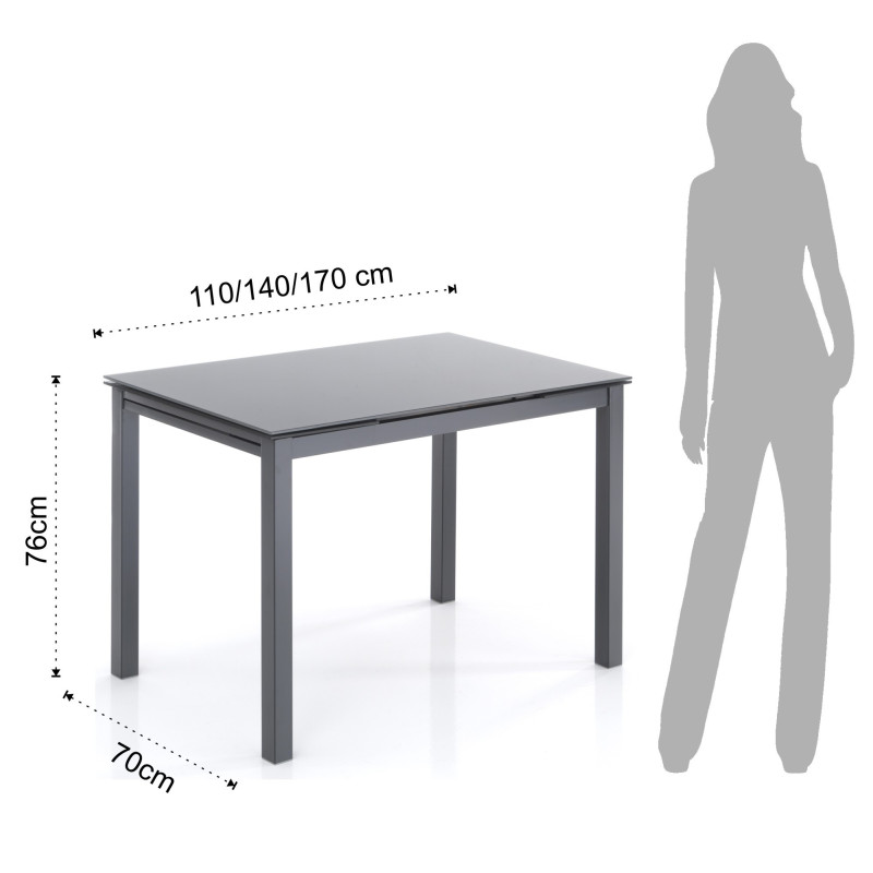 Tavolo Allungabile Fast Grey L118 H11 P78 Cm