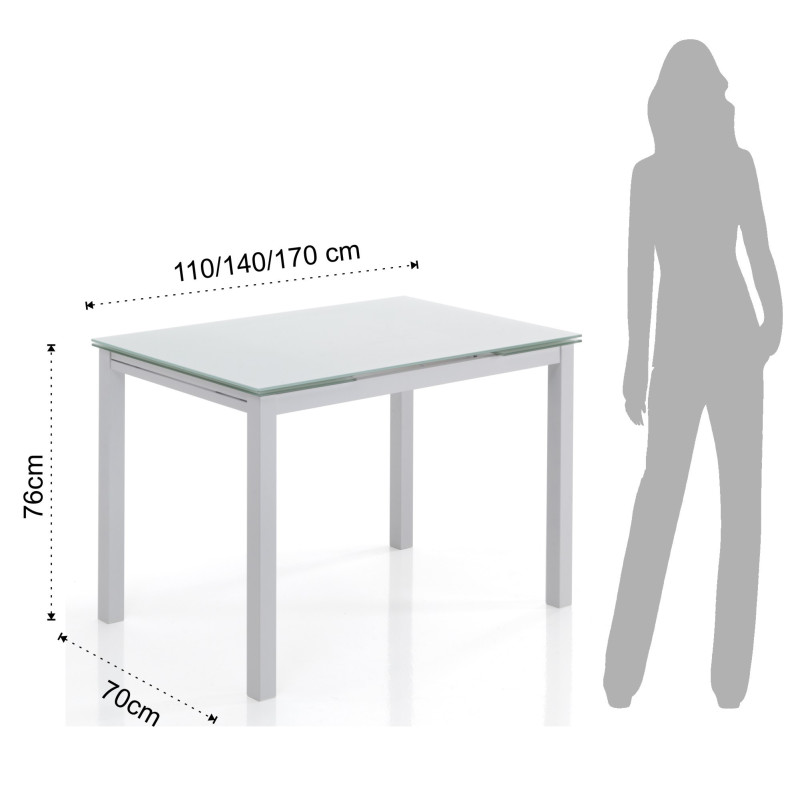 Tavolo Allungabile Fast White L118 H11 P78 Cm