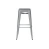 Set 2 sgabelli Moia alti lamiera galvanizzata grigi da esterno