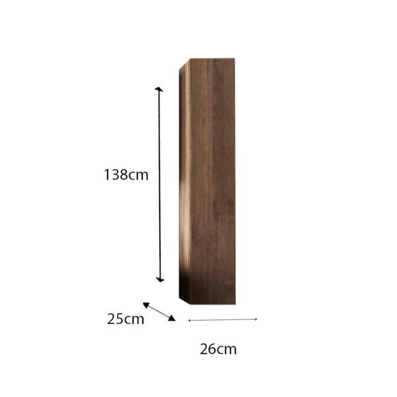 Colonna bagno Salemi sospesa 26x138h rovere mercure