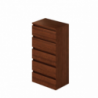Cassettiera noce antico 5 cassetti 47x40x127H