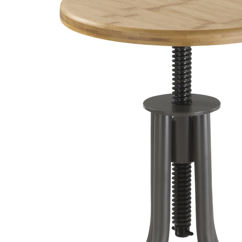 Sgabello Regolabile A Vite Pajo Grey L38 P38 H70 Cm