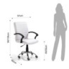 Poltrona Da Ufficio Pany High White 53,5X71X70 Cm