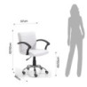 Poltrona Da Ufficio Pany White 53X65X62 Cm