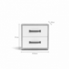 Comodino Mosso MO1 colore rovere e bianco