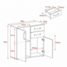 Credenza Mosso MO2 colore rovere e bianco