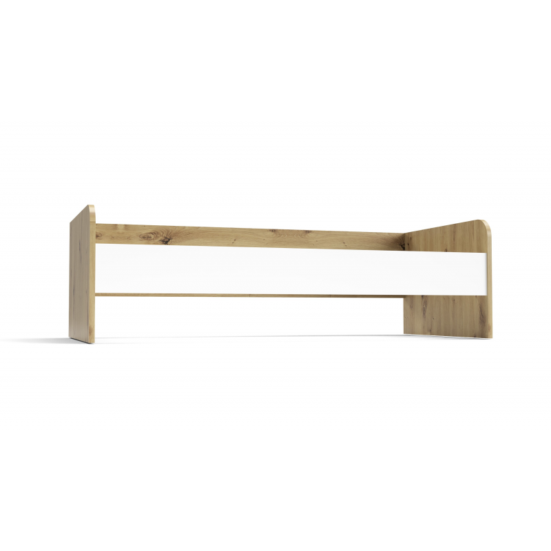 Letto singolo Gap System colore rovere e bianco