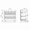 Mobile bagno Elmas100 con lavabo rovere caledonia 3 cassetti 100x45x86h