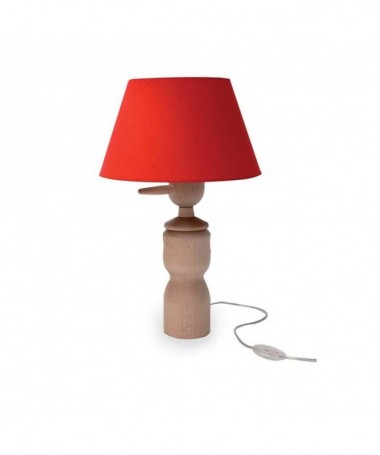 LAMPADA DA TAVOLO PINOCCHIO MADE IN ITALY rosso