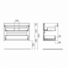 Mobile bagno sospeso Claros100 bianco laccato lucido con lavabo 2 cassetti 100x45x56h
