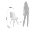 Sedia Kiki Evo White 60 X 56 X H48 Cm