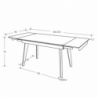 Tavolo allungabile Presena in ceramica colore bianco puro e gambe metallo nere