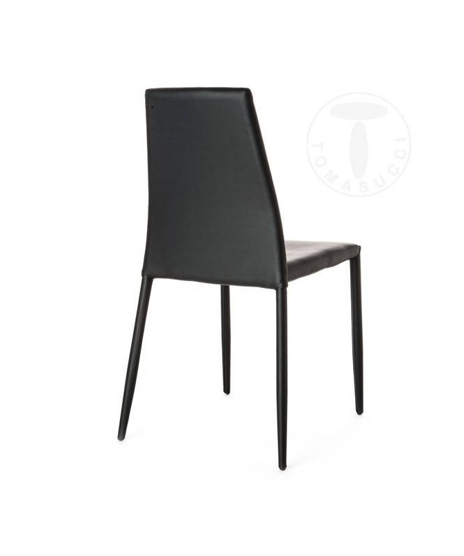 Sedia Lion in pelle ecologica - set da 4 nero