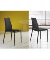 Sedia Lion in pelle ecologica - set da 4 nero