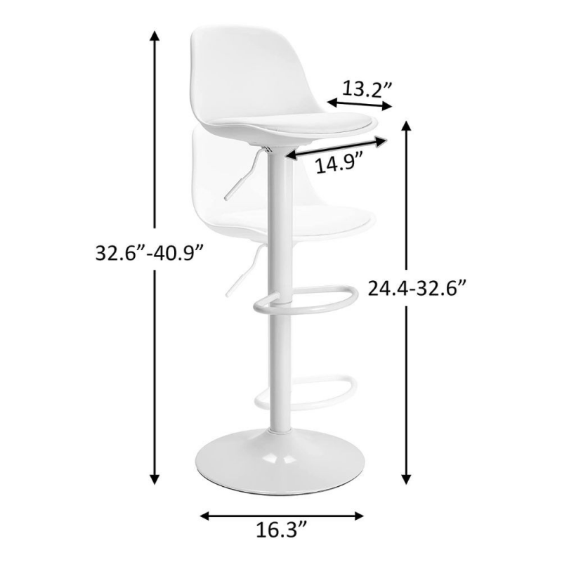 Sgabello regolabile Rand completamente nero