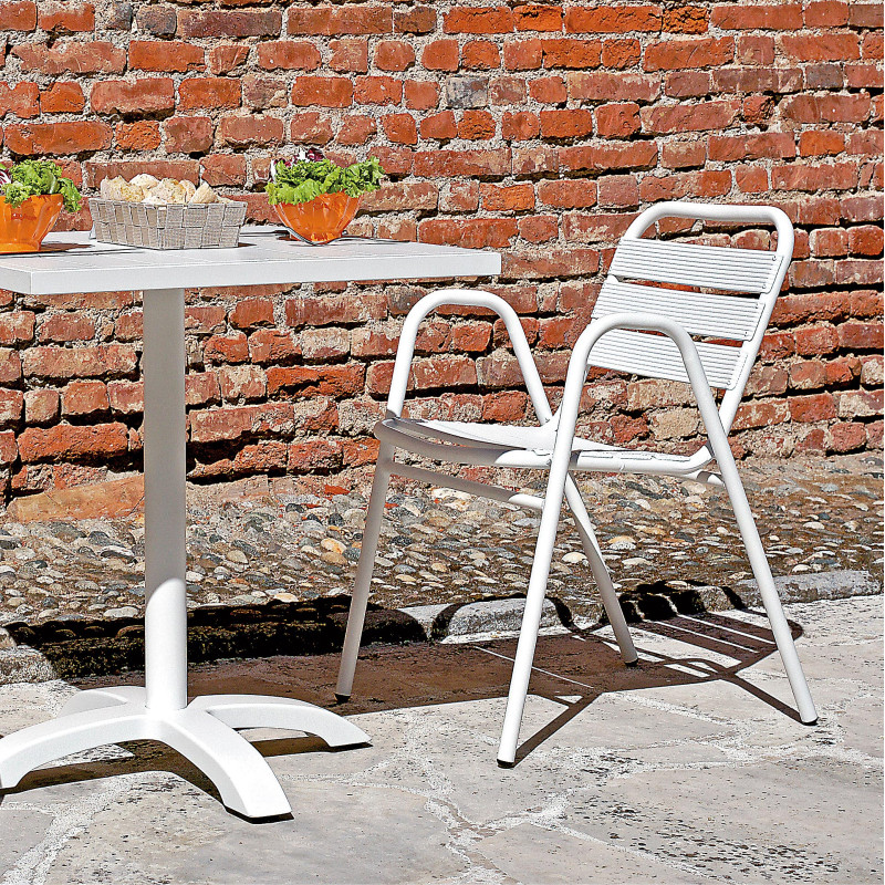 Set 2 Sedie Calipso Moia alluminio bianche esterno resistente