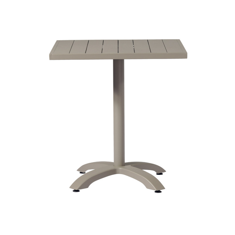 Tavolo Calipso Moia alluminio piano doghe tortora esterno