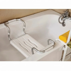 Zoom Sedile per vasca regolabile per disabili in alluminio colore bianco