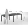 Tavolo Allungabile Long - Grey L128 H16 P90 Cm