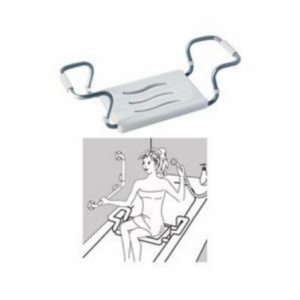 Sedile per vasca regolabile per disabili in alluminio colore bianco