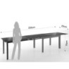 Tavolo Allungabile Long - Grey L128 H16 P90 Cm