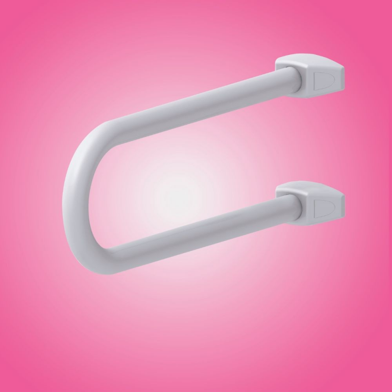 Maniglia di sicurezza fissa per disabili in alluminio colore bianco