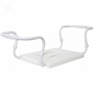 Sedile per vasca per disabili regolabile in acciaio verniciato bianco