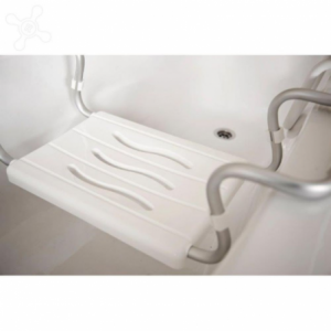 Zoom Sedile per vasca per disabili regolabile in acciaio cromato colore bianco