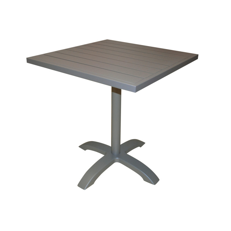 Tavolo Calipso Moia alluminio piano doghe tortora esterno