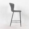 Sgabello Core colore antracite con gambe in metallo nero