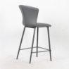 Sgabello Core colore antracite con gambe in metallo nero