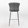 Sgabello Core colore antracite con gambe in metallo nero