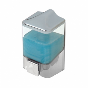 Dispenser per il sapone liquido 1 LT trasparente e cromo