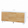 Madia Moran struttura colore bianco effetto lucido con 3 ante colore rovere