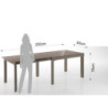 Tavolo Allungabile Long - Tortora L128 H16 P90 Cm