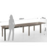Tavolo Allungabile Long - Tortora L128 H16 P90 Cm
