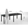 Tavolo Allungabile Long - Black L128 H16 P90 Cm
