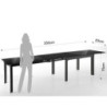 Tavolo Allungabile Long - Black L128 H16 P90 Cm