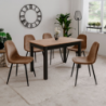 Tavolo allungabile Coburg 120 colore rovere con gambe nere