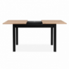 Tavolo allungabile Coburg 120 colore rovere con gambe nere