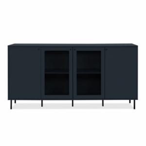 Credenza Caracas 51A con 4 ante e 4 ripiani colore navy blue