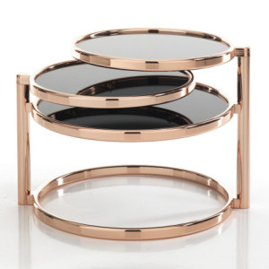 Tavolino Three Rings Copper 54X56X13,5 Cm