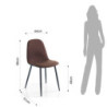 Sedia Gale Brown 66 X 64 H.50 Cm