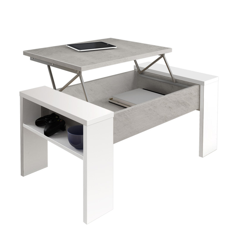 Tavolino Contenitore James Cement 84 X 54 X H.9,8 Cm