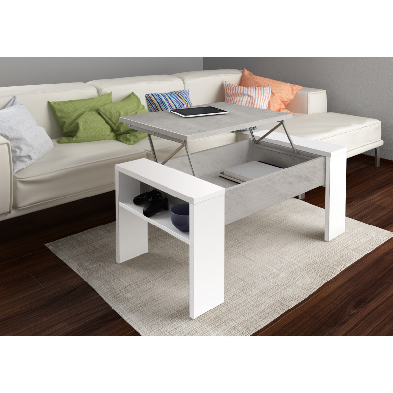 Tavolino Contenitore James Cement 84 X 54 X H.9,8 Cm
